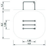 7422 Triple parallel bars 1200mm